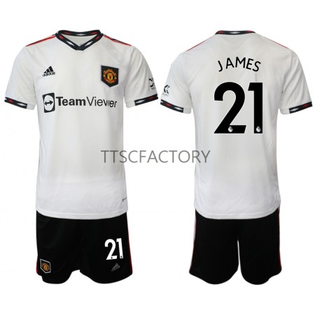 Fußballtrikots Manchester United James 21 Kinder 2022-2023 Kurzarm Auswärts-trikot kaufen